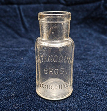 Antique Gerstendorfer Bros. Japanese Gold Paint Glass Bottle 1890s-1910s Collect picture