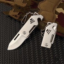 Mini EDC Foldable Pocket Knife Keychain Survival Tool Bottle Opener || US SELLER picture