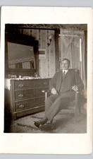 HOME INTERIOR jamestown ny wall calendar postcard real photo rppc named picture
