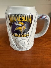 MINNESOTA VIKINGS Miller Lite Heavy Stonewear 3-D Relief Mug 5.5