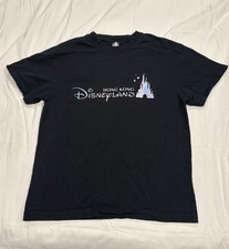 Disneyland Hong Kong T-Shirt Size M Black Castle picture
