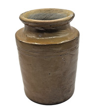 Antique salt-glazed Stoneware 5.5” Marmalade jar with applied collar rim picture