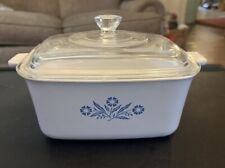 Corning Ware Loaf Casserole P-4-B Blue Cornflower 1 1/2 qt. with Lid picture