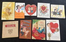 Lot Vtg 50s-70s Valentines Day Bday Anniversary Mechanical Cards Ephemera Used picture