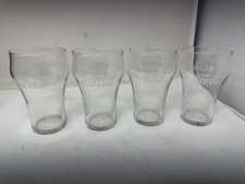 Vintage Clear Enjoy Coca-Cola/Diet Coke Soda Glasses Set Of 4 picture
