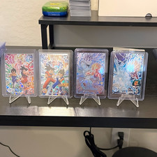 Bandai Super Dragon Ball Heroes Goku Vegeta Japanese Holo Dragon Ball Z 4 Cards picture