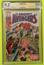 Avengers 66 CGC 9.2 Rare ONLY CGC Copy Signed by Barry Smith Marvel Comics 1969 picture