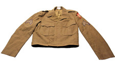 VINTAGE US Army Korean War Jacket OD M-1950 SCARWAF Patch - Stripes Men's 38 R picture