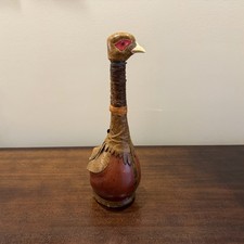 Vintage Leather Pheasant Decanter Made in Italy 15 Inch  picture