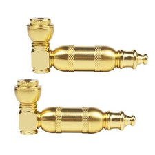 Metal Tobacco Smoking Pipe Brass With Cooling Chamber New 2Pcs picture