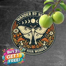 Stay Wild Moon Child Butterfly Phase Round Metal Sign Boho Decor Plaque 8x8 picture