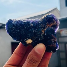 256g Natural Violet Fluorite Cube Particle Gemstone Quartz Crystal Specimen picture