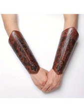 1pc Medieval Faux Leather Wrist Guards Knight Armor Cosplay Halloween Costume picture