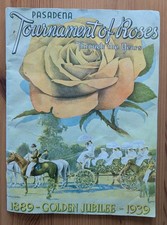 Vintage 1938 33-Page Pasadena Tournament Of Roses 1889-1939 Great Color Photos picture
