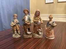 Option 1 (Detailed): Vintage Homco Porcelain Country Farm Figurines Set of 4 picture