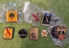 [8]Eight Vintage XEROX lapel/hat Pins. 4 Sealed. One Halloween Olympic Pin E 113 picture