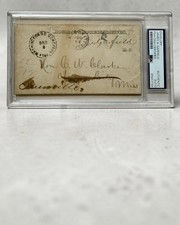James A Garfield PSA/DNA Signed Free Frank Envelope 20th US President picture
