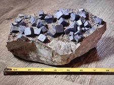 Museum Grade Cubic Galea Purple Fluorite Quartz On Matrix. Old Estate Sale Rock picture