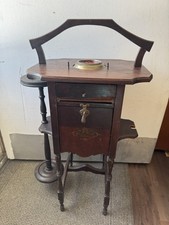 Antique Cushman Smoker Stand Copper Lined Humidor c1900 Missing Ashtray picture