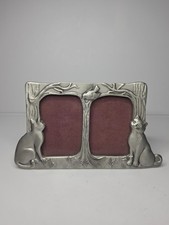 Vintage Rare One Of A Kind 1988 Seagull Pewter Picture Frame Cats Playing 3x2.5