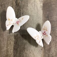 Vintage Wall Hanging Butterflies HOMECO Lasting Products Set Of 2 Porcelain picture