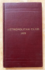 1928 METROPOLITAN CLUB NEW YORK CITY OFFICERS, CONSTITUTION, BY-LAWS, MEMBERS picture