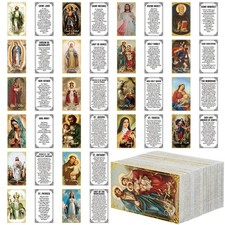 Skyygemm 240 pcs Catholic holy Cards Gifts Bulk with Saints Prayers 20style picture