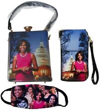   Michelle Obama  Tote Purse + Cell Phone Case w/ Face Covering   - Gift Set picture