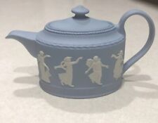 Wedgwood Jasperware Blue Miniature Teapot “Dancing Hours “ picture