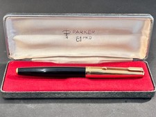 NOS PARKER 61 AEROMETRIC FOUNTAIN PEN BLACK ARGENTINA (BFP738) picture