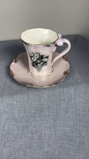 Bradford Editions Lavender Lily Teacup and Saucer Lena Liu Garden picture