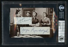 Art Carney & Joyce Randolph 4x6 Custom Cut Card Honeymooners BAS Slabbed picture