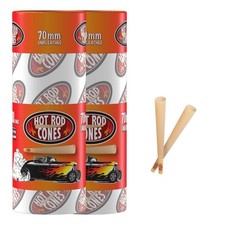 Hotrod Unbleached Pre Rolled Cones Classic Rolling Paper W Tips 70 mm 100x2 Pack picture