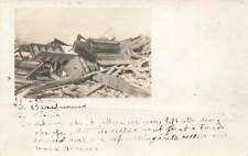 1920 RPPC Tornado Destruction Destroyed House Message Allen County IN P472 picture