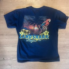 Vintage Jimmy Buffett Authentic LandShark Lager Parrot T-Shirt graphic Size M picture