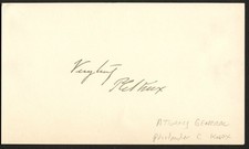 Philander C Knox d1921 signed autograph 3x5.5 cut 40th US Secretary of State ^ picture