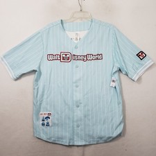 New NWT Walt Disney World Est 71 Button Baseball Jersey Adult size Medium Blue picture