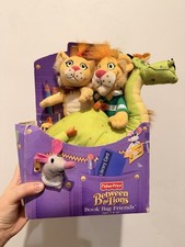 super rare fisher price between the lions book bag friends plush picture