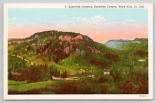 Black HIlls South Dakota Spearfish Canyon Posted 1964 White Border Postcard picture