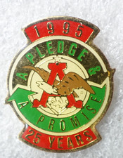 A Pledge & A Promise Pin – 25 Years, Globe & Handshake, 1995 Commemorative picture
