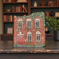 Enesco Brick By Brick Vintage The Red Geranium Cottage Miniature #338389 picture