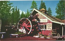 Tahoe City CA House of Ducharme Gift Shop Water Wheel Chrome Postcard Unused picture