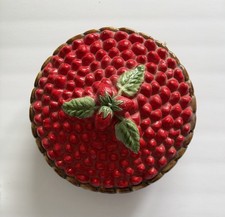 Vintage Strawberry Pie Server Granny Style Made In Portugal. 1970 picture