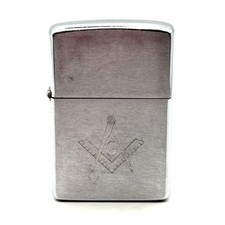 Zippo 1977 Masonic Square Compass Windproof Lighter Vintage picture