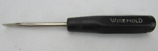 Vintage Wiremold 5 5/8” Flat Blade Screwdriver, Black Plastic Handle Advertising picture