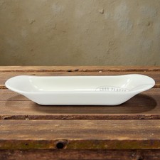 Revol France Porcelain White Olive Dish Long Dish Container Sisson Imports Dish picture
