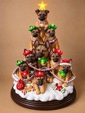 Rare- Retired- The Danbury Mint German Shepherd Family Tree picture