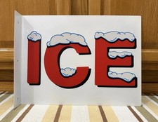 ICE flange Sign Double Sided Bait Beer Cooler Hotel Vintage Style Wall Decor picture