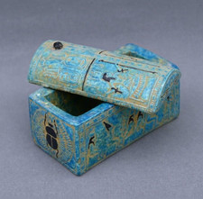 Authentic Ancient Egyptian Antique Jewelry Box Pharaonic Inscriptions Rare BC picture