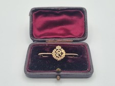 WW1 RFC Royal Flying Corps Sweetheart Brooch 9ct Gold Original Box Pin picture